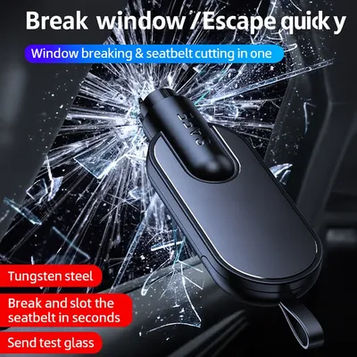 2-in-1 Car Safety Hammer & Seatbelt Cutter – Emergency Escape Tool 🚗🔨