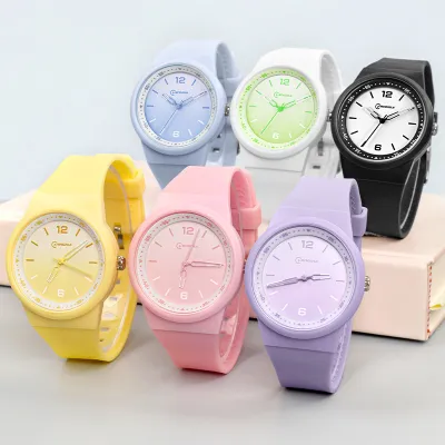 Mingrui Pastel Shine Analog Watch – Soft Silicone Classic Edition
