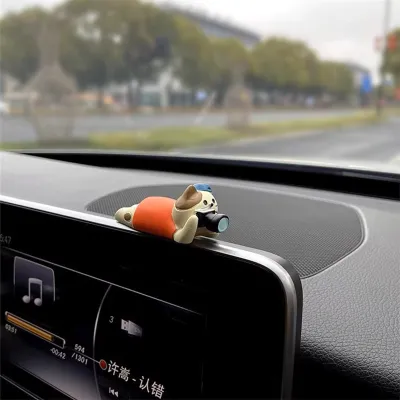 Lazy Cat & Puppy Dashboard Figurines – Cute Car Interior Decorations 🐾