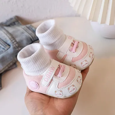 Cute Bear Baby Sock Shoes – Soft Non-Slip Crib Shoes for Newborns & Toddlers