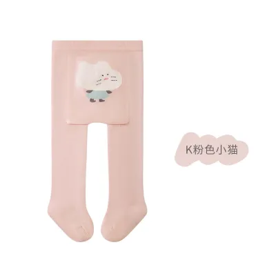 Soft Cartoon Baby Tights – High Elasticity Bone-Free Antibacterial Socks