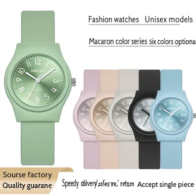 Macaron Series Unisex Quartz Watch – Soft Color Fashion Wristwatch