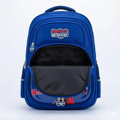 Ultraman "Ultra-Seven" 3D Galaxy Armor Kids School Backpack – Hero Blue Edition