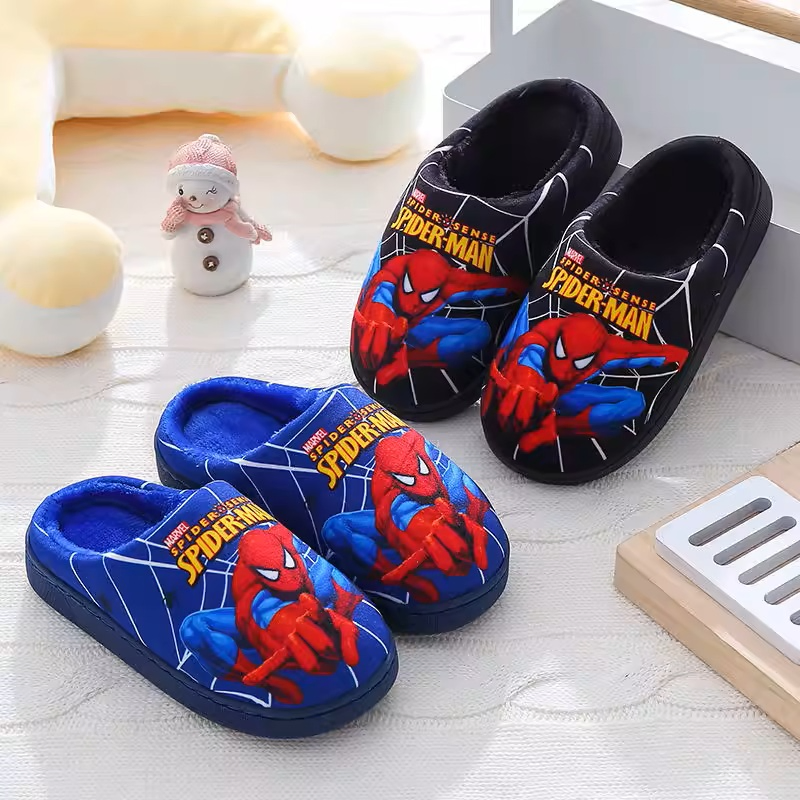 Children's Spiderman Cotton Slippers