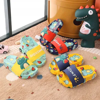 DinoStride Ultra-Soft Kids' Cartoon Slides