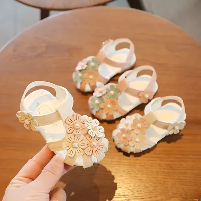 Vintage Blossom Hand-Crafted Floral Toddler Sandals