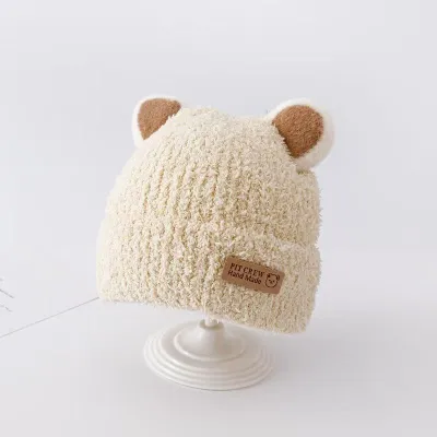 Baby Clubb Soft Teddy Ear Winter Knit Cap
