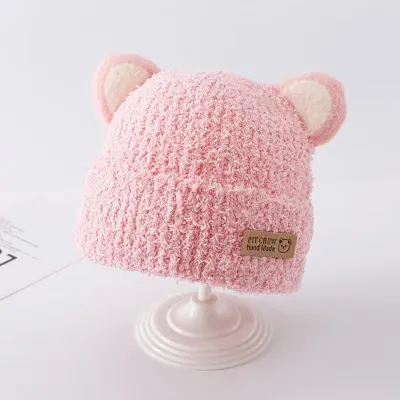 Baby Clubb Soft Teddy Ear Winter Knit Cap