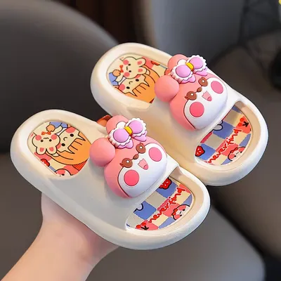 Kids' 3D "Rawr-some" Cartoon Slides - Fun & Lightweight Toddler Summer Sandals