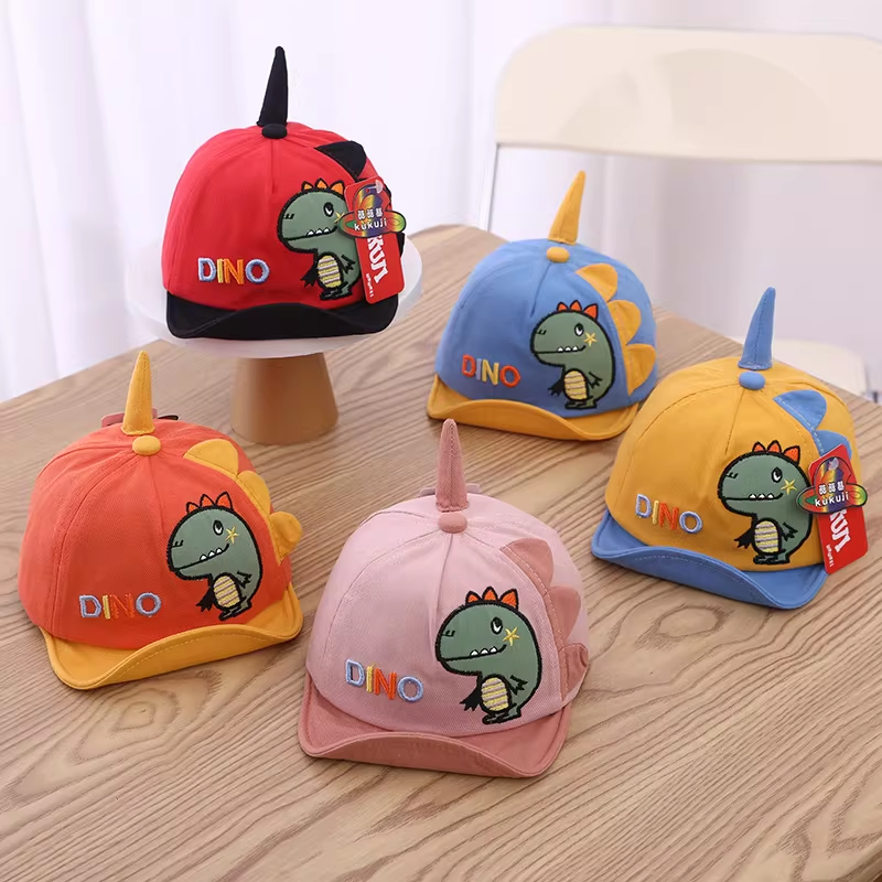 Kids' 3D Dinosaur Spike Baseball Cap - Fun Cartoon T-Rex Sun Hat for Boys & Girls