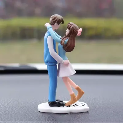 “Romantic Couple Hugging Figurine”
