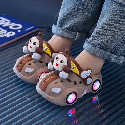 Children's Baby  Car Light Soft-Soled Non-Slip Slippers