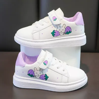 Cute Bunny Kids Sneakers 🐰🍓