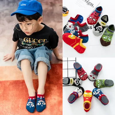 🧦 Kids Cartoon Ankle Socks – Soft & Comfortable