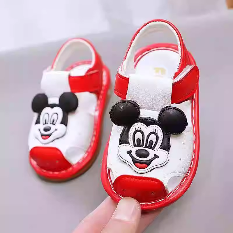 Kids' 3D Mickey Mouse Cartoon Sandals - Non-Slip Soft Sole Toddler Summer Shoes for Boys & Girls