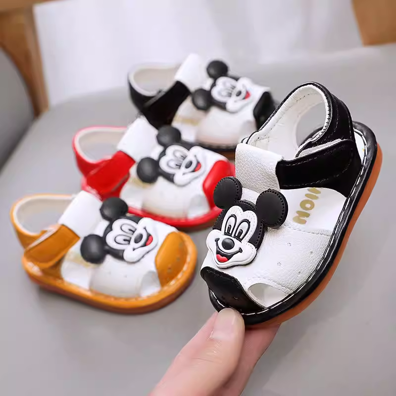 Kids' 3D Mickey Mouse Cartoon Sandals - Non-Slip Soft Sole Toddler Summer Shoes for Boys & Girls
