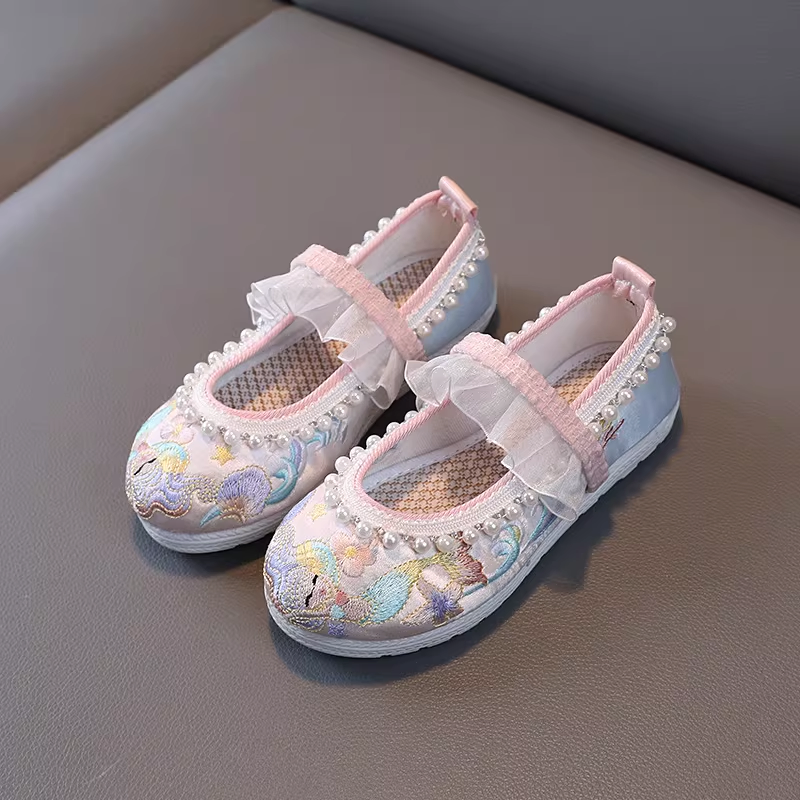 Blossom Pearl Embroidered Princess Flats