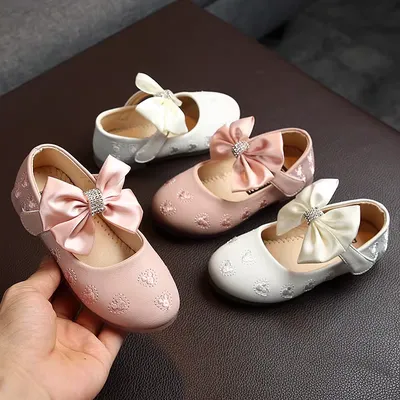 Girls Elegant Bow Princess Shoes