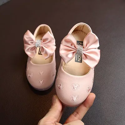 Girls Elegant Bow Princess Shoes