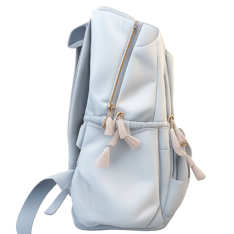 Cute Bear Sky Blue Kids Backpack with Mini Pouch