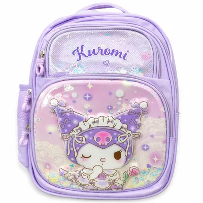 Kuromi Glitter Pastel School Backpack