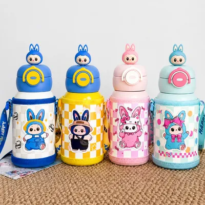 Cartoon Bunny-Themed Kids Water Bottles