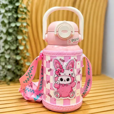 Cartoon Bunny-Themed Kids Water Bottles