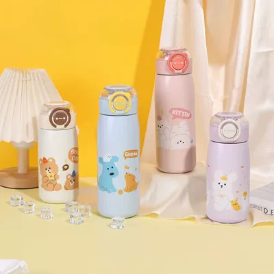 Cute Cartoon Insulated Water Bottle for Kids