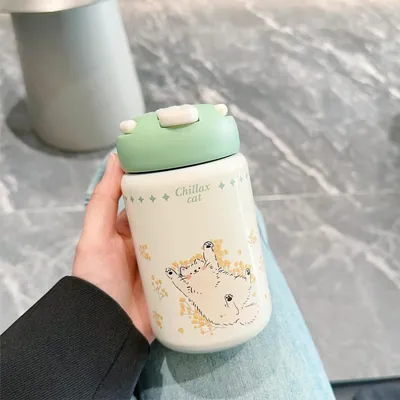 Cute Animal-Themed Insulated Water Bottle