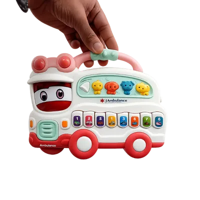Kids Musical Ambulance Toy with Piano Keys
