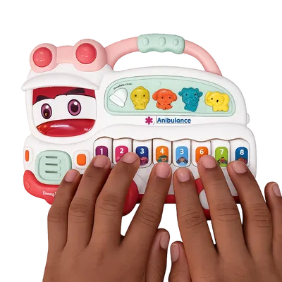 Kids Musical Ambulance Toy with Piano Keys
