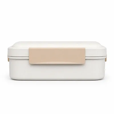 Wheat Straw Lunch Box with Spoon & Fork – Eco-Friendly Bento Box