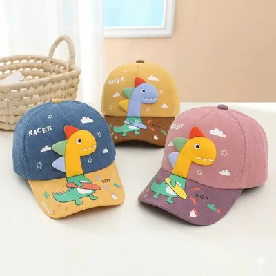 Little Racer 3D Cartoon Dinosaur Children's Baseball Cap