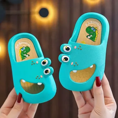 Cute Dinosaur Kids Slides – Non-Slip Cartoon EVA Summer Sandals for Toddlers & Children