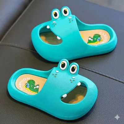 Cute Dinosaur Kids Slides – Non-Slip Cartoon EVA Summer Sandals for Toddlers & Children