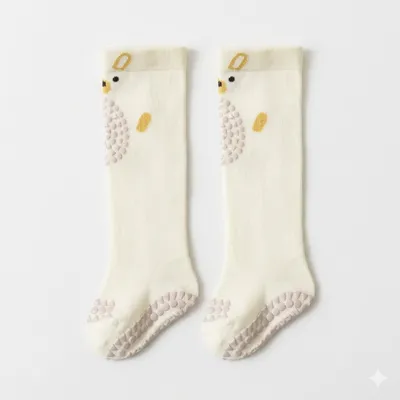 Non-Slip Cartoon Animal Knee-High Children’s Mesh Socks