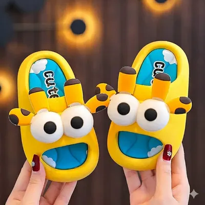 Kids' 3D Giraffe Cartoon Slides – Lightweight EVA Non-Slip Summer Sandal Clogs
