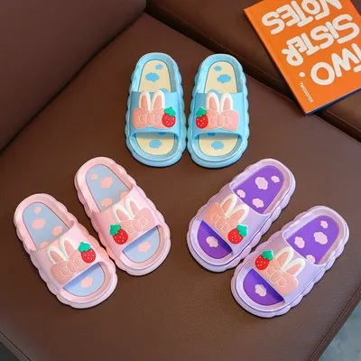 Kids Bunny Strawberry Slide Sandals