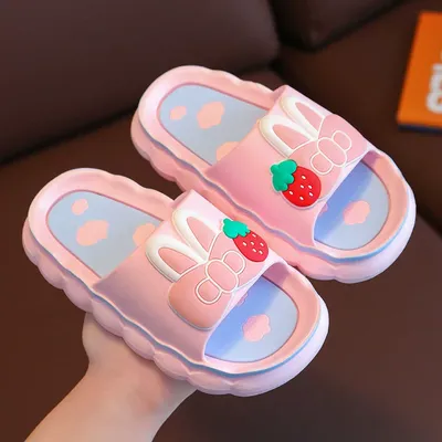 Kids Bunny Strawberry Slide Sandals