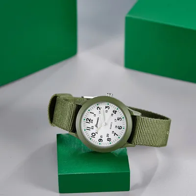 Classic Striped Nylon Strap Quartz Wrist Watch Collection