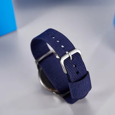 Classic Striped Nylon Strap Quartz Wrist Watch Collection