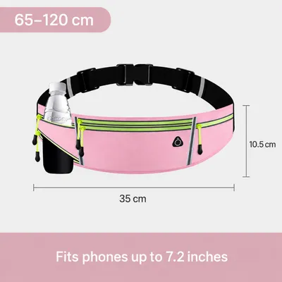 Adjustable Running Waist Belt Bag with Bottle Holder