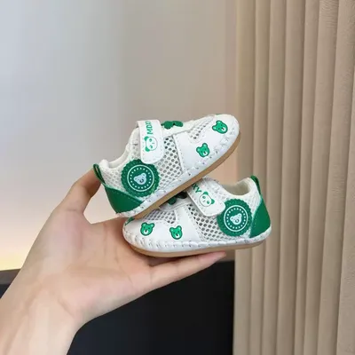 Baby Soft Mesh Bear Design Sneakers