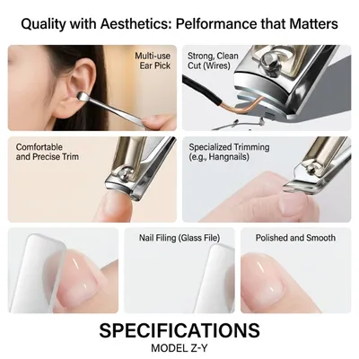 Premium Stainless Steel Manicure Nail Care Kit