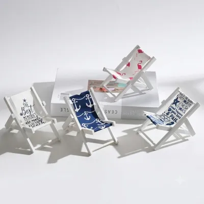 Mini Folding Beach Chair Decorative Set