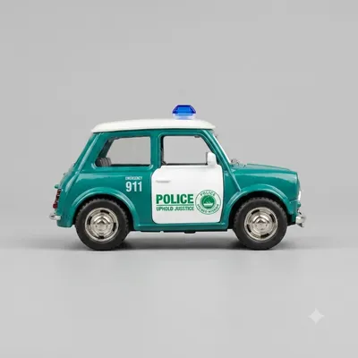 Mini Police Car Toy Model 