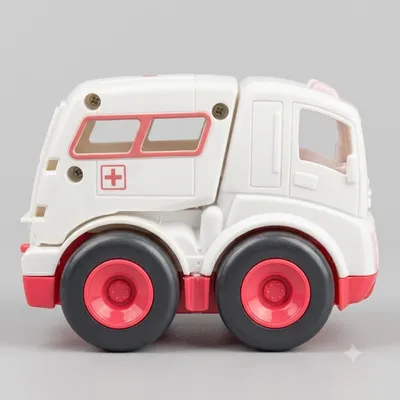 DIY Educational Pull-Back Cartoon Vehicle Set – 4 Pieces