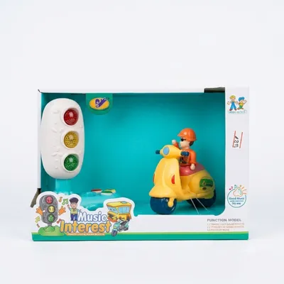 Music Interest Scooter & Traffic Light Toy Set – Assorted Playset Collection