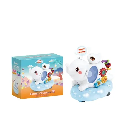 Funny Elephant Battery-Operated Light & Music Toy