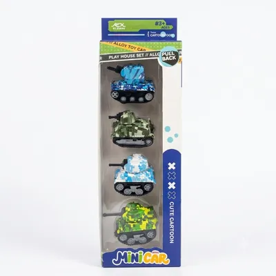Mini Pull-Back Military Tank Toy Set – 4 Pieces